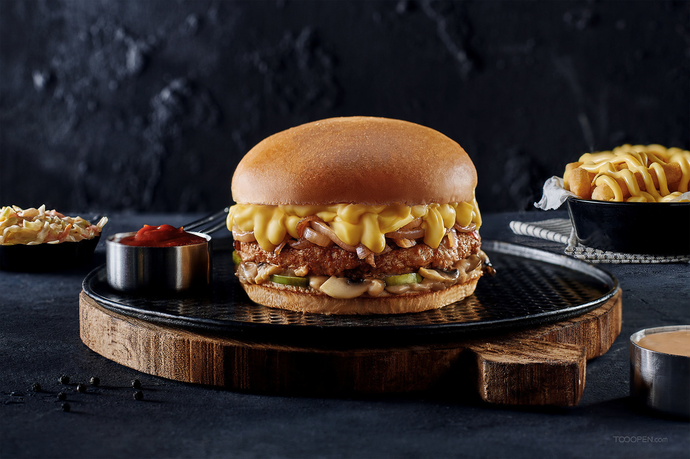 国外高清加长版热狗汉堡美食摄影图片
