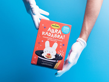 兒童營養輔食可愛兔兔產品包裝設計圖片