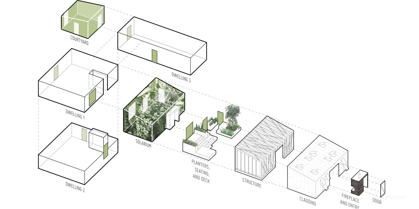 原木玻璃房住宅建筑设计作品-07