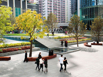 城市广场公共座椅园林景观设计图片