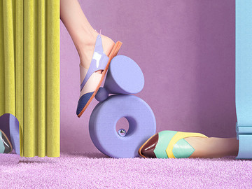 國外女士高跟鞋產品創意廣告攝影圖片