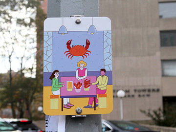 纽约中国城街头插画展示作品欣赏