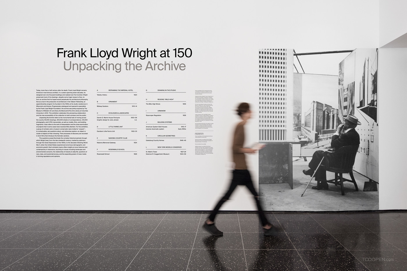 弗蘭克·勞埃德·賴特150周年展覽展示設計欣賞-01