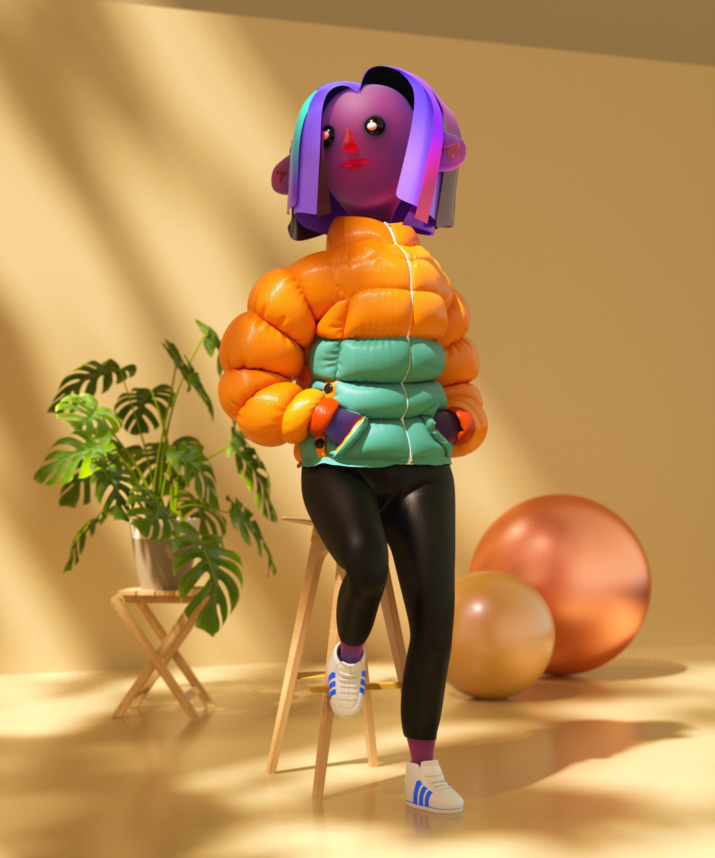 3D人物插画作品欣赏-01