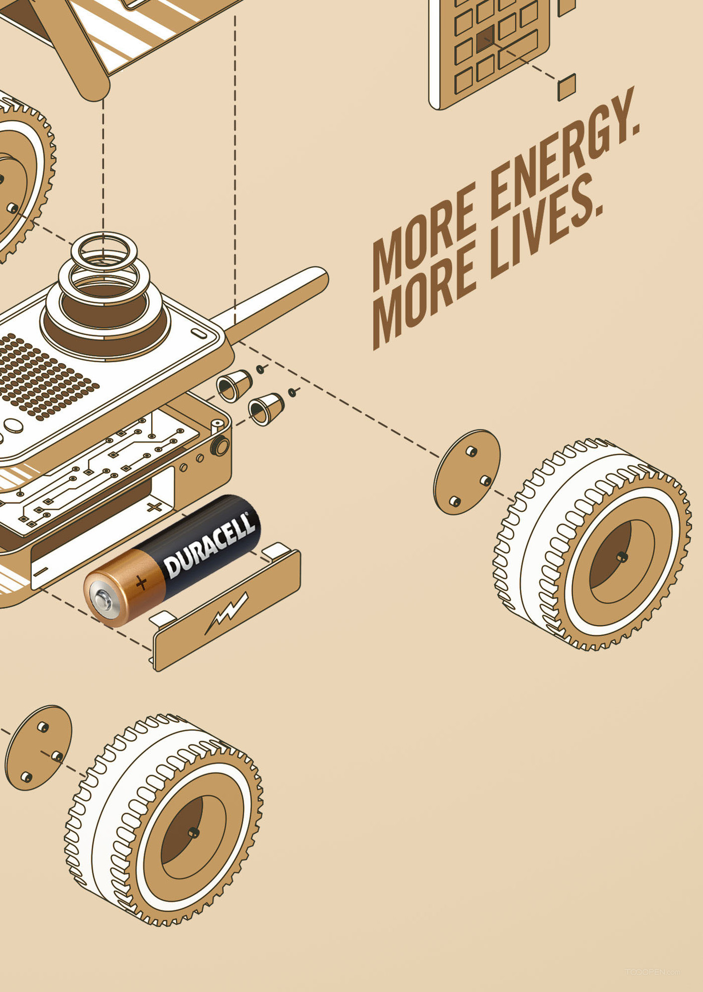 国外创意电池平面海报设计欣赏-04