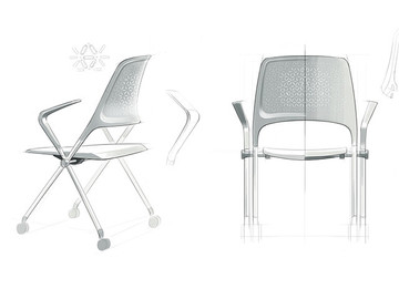 可折叠实用椅子家具产品设计欣赏
