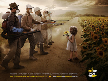保护蜜蜂公益广告设计欣赏