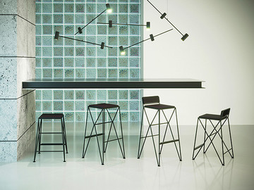 线条清晰的酒吧椅家具设计欣赏