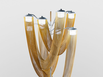 精細鏈條光環燈具產品設計欣賞