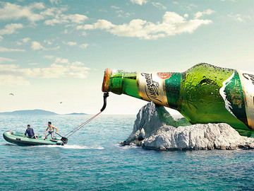 国外啤酒广告创意合成海报设计欣赏