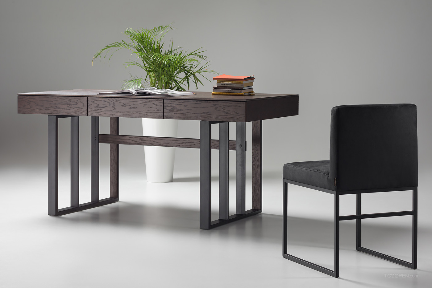 简约现代实木办公桌家具产品设计欣赏-05