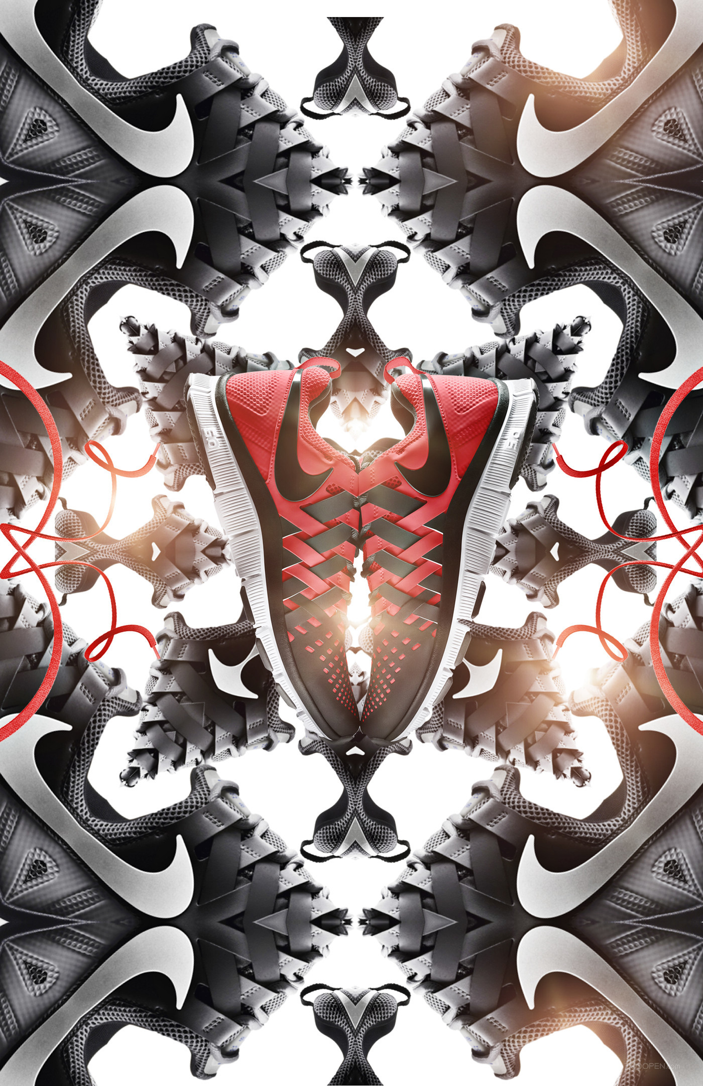 耐克运动鞋创意万花筒广告海报设计欣赏-06