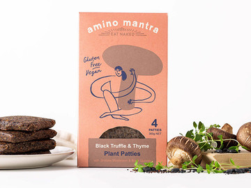 Amino Mantra有机植物肉饼包装作品欣赏