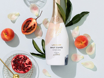 新西蘭lindauer林道爾經典桃紅起泡酒產品包裝設計欣賞