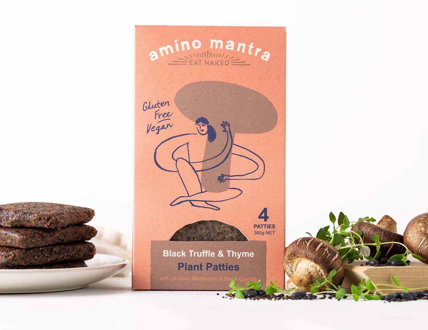 Amino Mantra有机植物肉饼包装作品欣赏-05