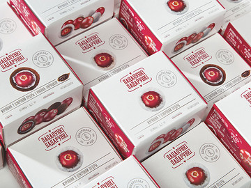 白俄罗斯有机蔓越莓果实巧制霜食品包装设计作品欣赏