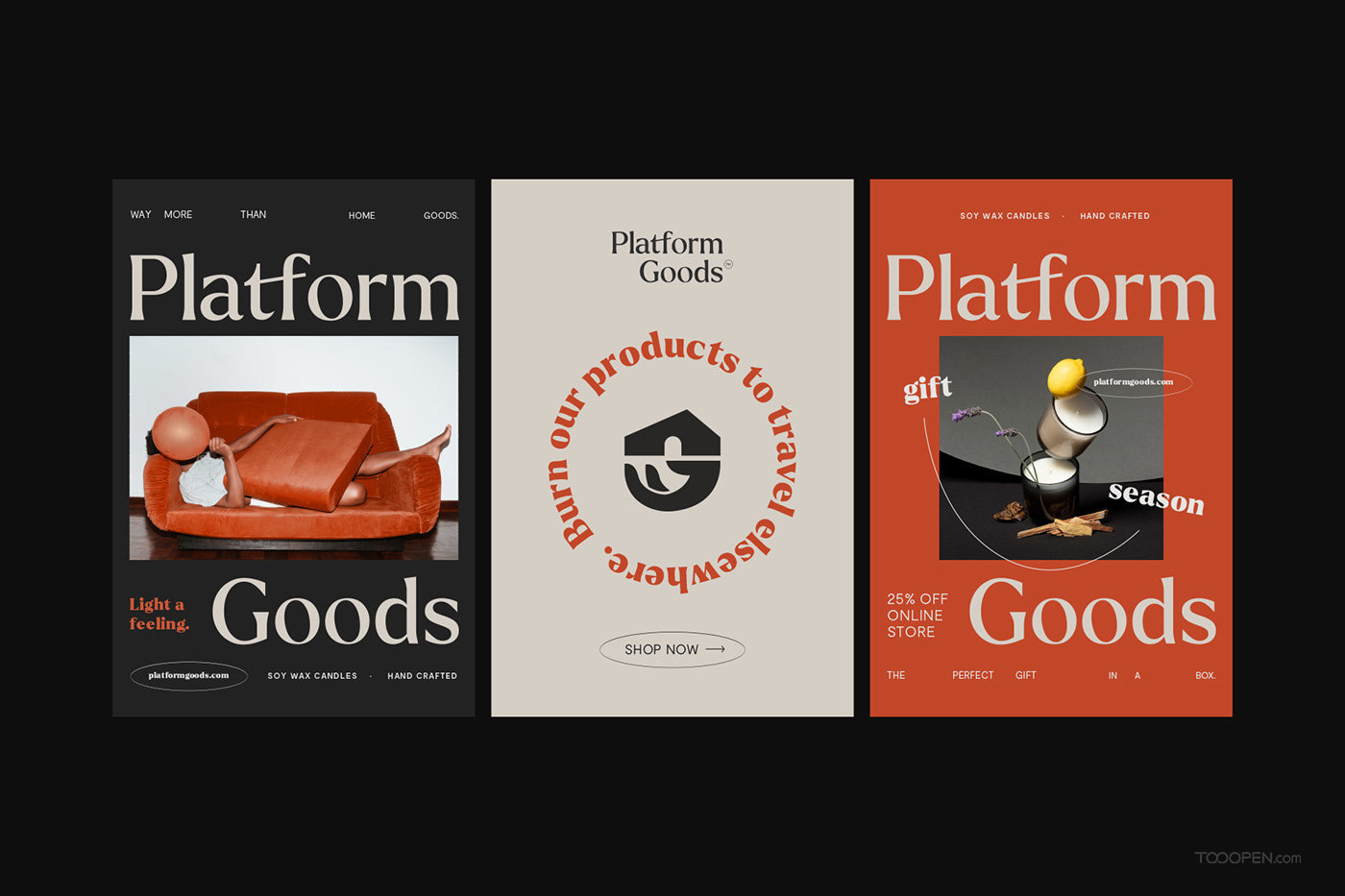 platform goods 可持续蜡烛品牌包装设计作品欣赏-05