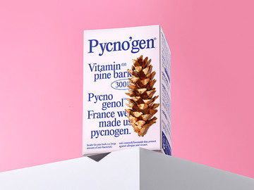 法國海岸松樹皮提取物Pycno'gen保健品包裝設計欣賞