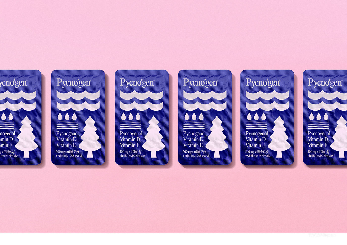 法国海岸松树皮提取物Pycno'gen保健品包装设计欣赏-05