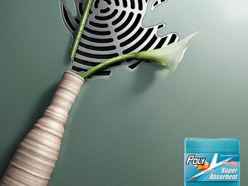 国外创意抹布清洁用品平面广告海报欣赏