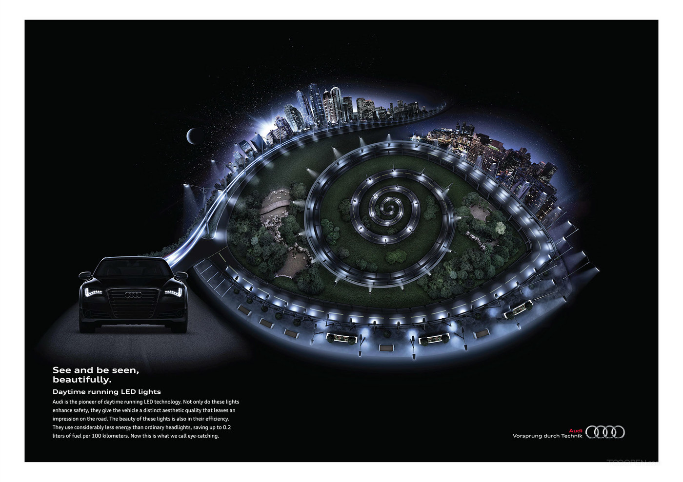 奥迪汽车创意平面广告海报设计欣赏-01