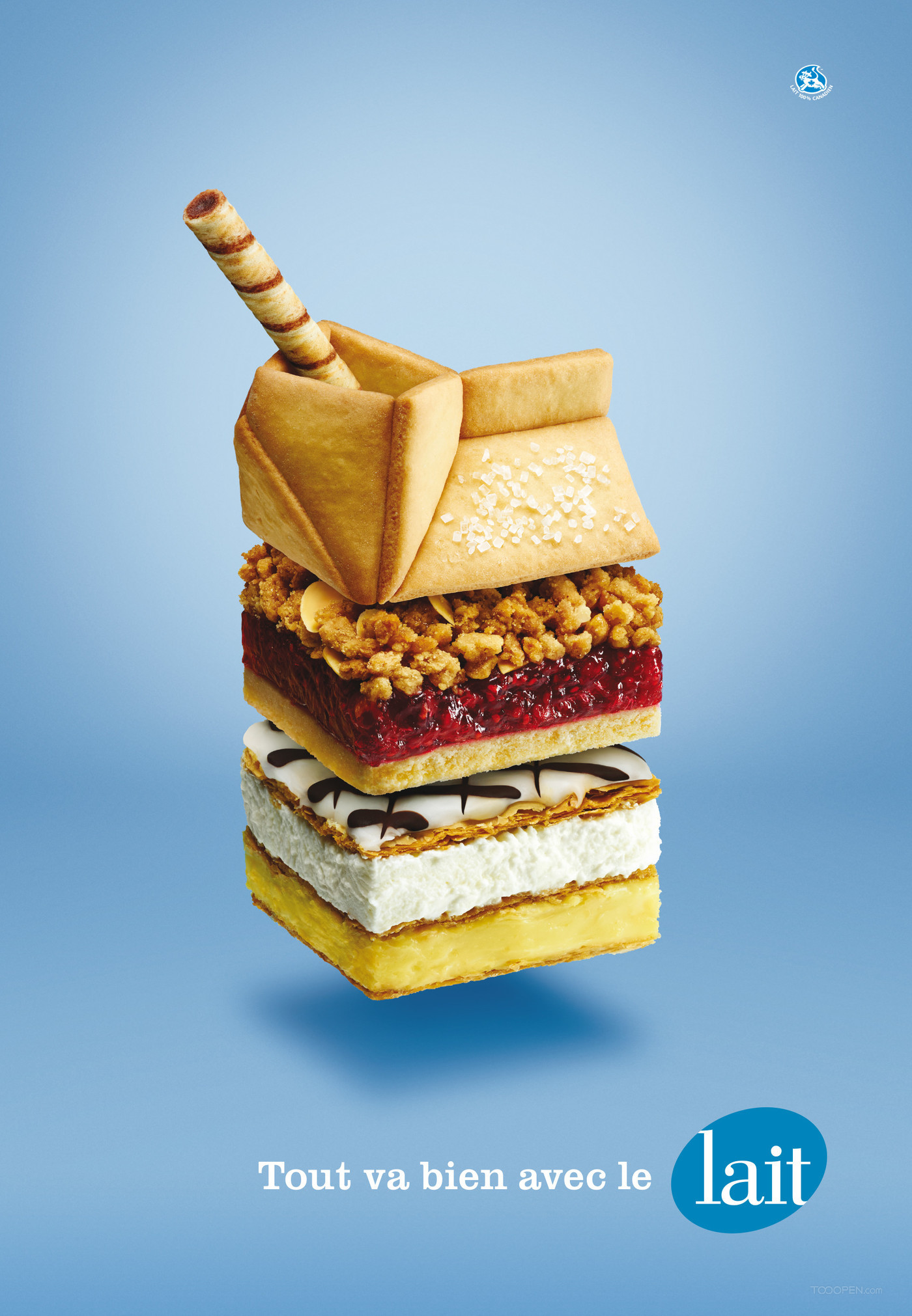 国外创意牛奶平面广告海报设计欣赏-03