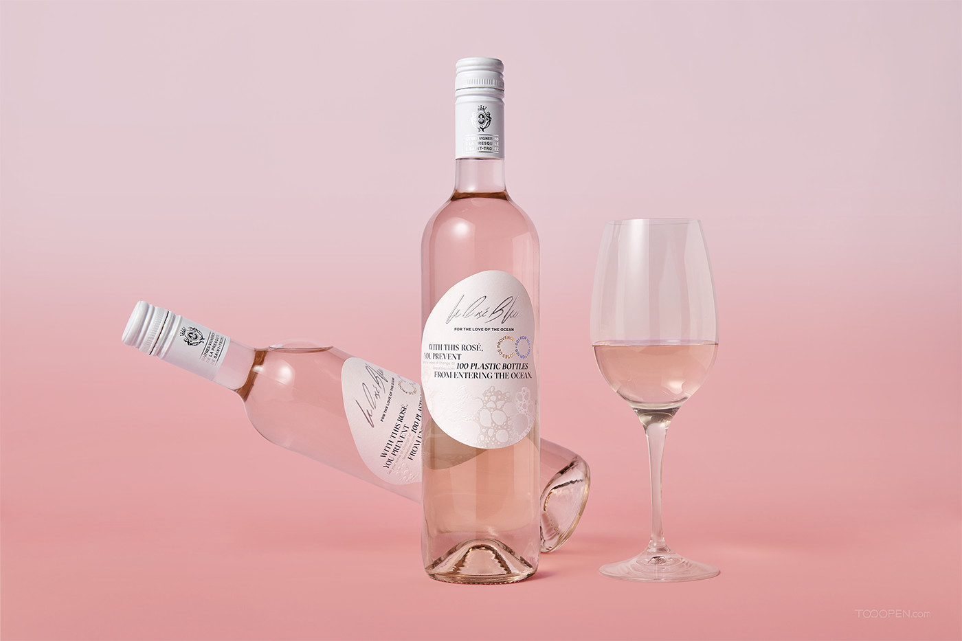 環保材料粉紅香檳包裝設計欣賞-05