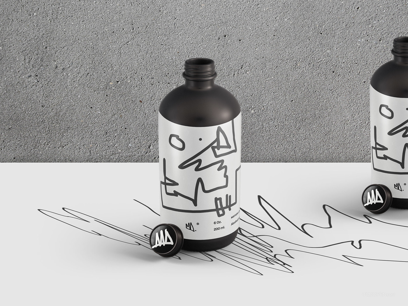 國外創意黑白涂鴉油漆噴瓶包裝設計欣賞-04