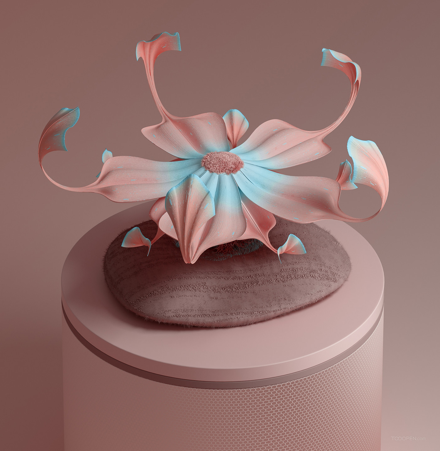 3D花朵插画作品欣赏-02