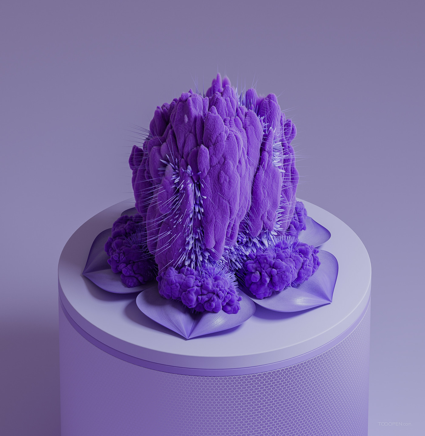 3D花朵插画作品欣赏-04