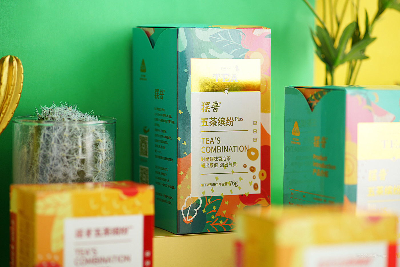 國創擺普品牌五茶繽紛系列袋裝泡茶中式茶飲包裝欣賞-04
