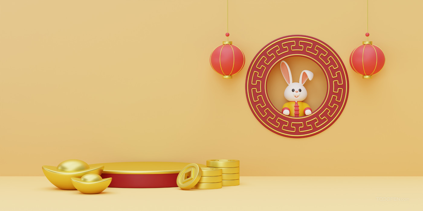兔年兔子铜钱金元宝2023-01