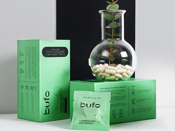 国外能量元素大脑补充剂BUFO产品简约包装设计欣赏