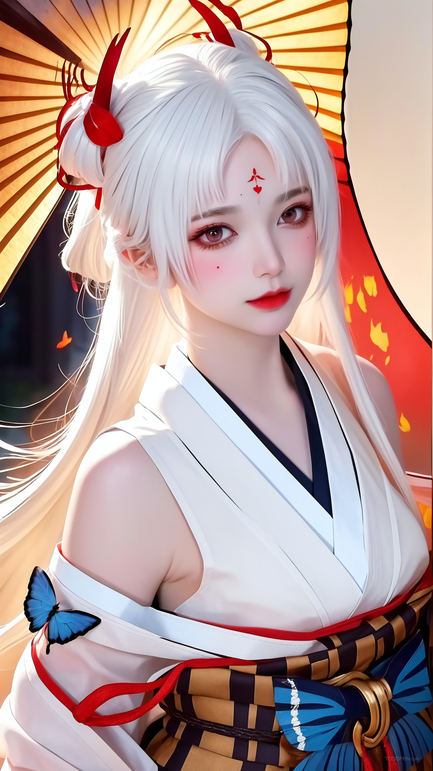 4k高清AI智造阴阳师不知火舞性感美女写真图片-04