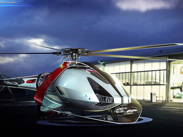 特斯拉电动直升机产品设计欣赏