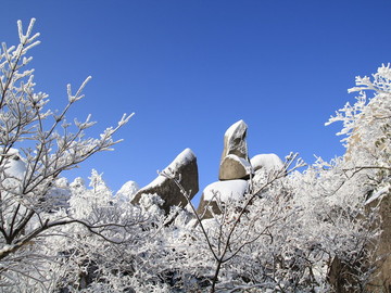 安徽安庆天竺山雪景图片