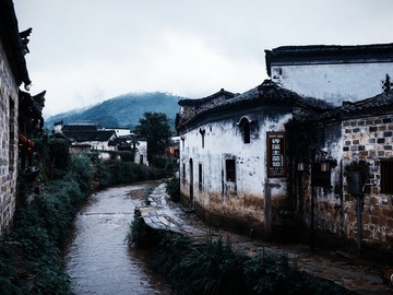 安徽查济古村风景图片