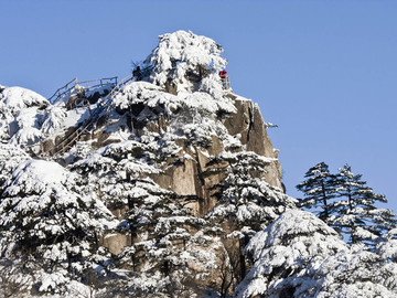 安徽雪后黄山风景图片