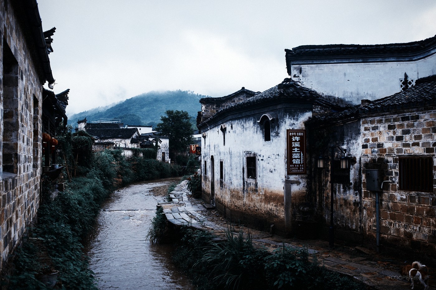 安徽查济古村风景图片-01