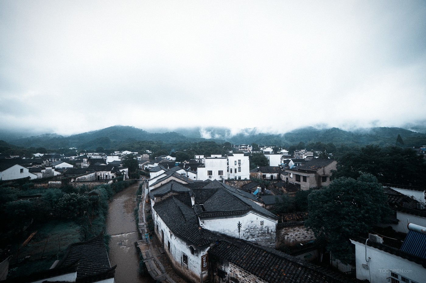 安徽查济古村风景图片-03