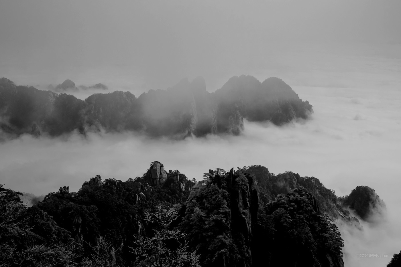 安徽黄山雪景树挂图片-04