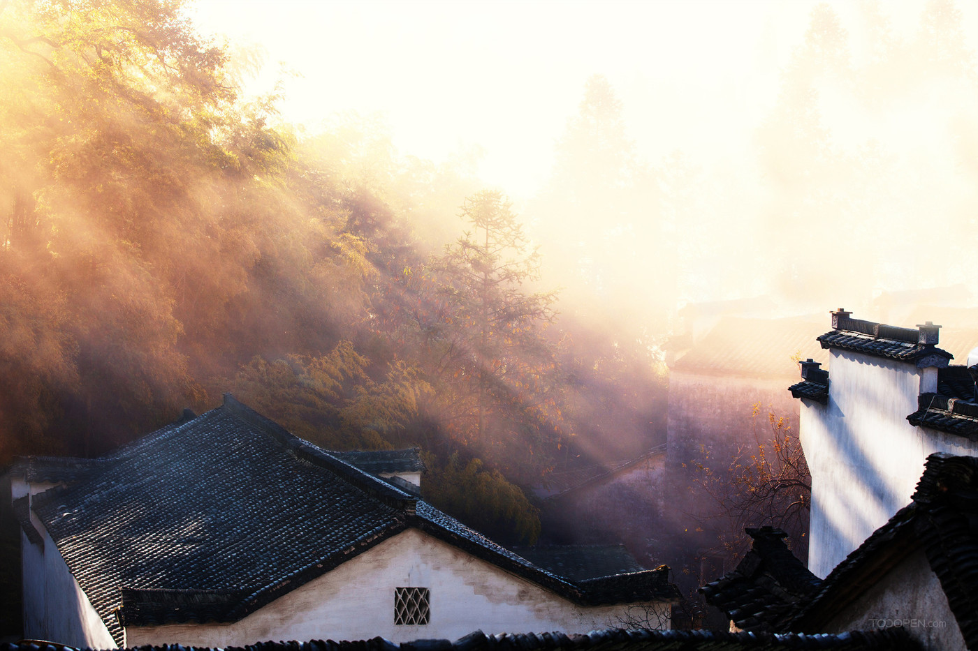 安徽塔川秋色风景图片-03