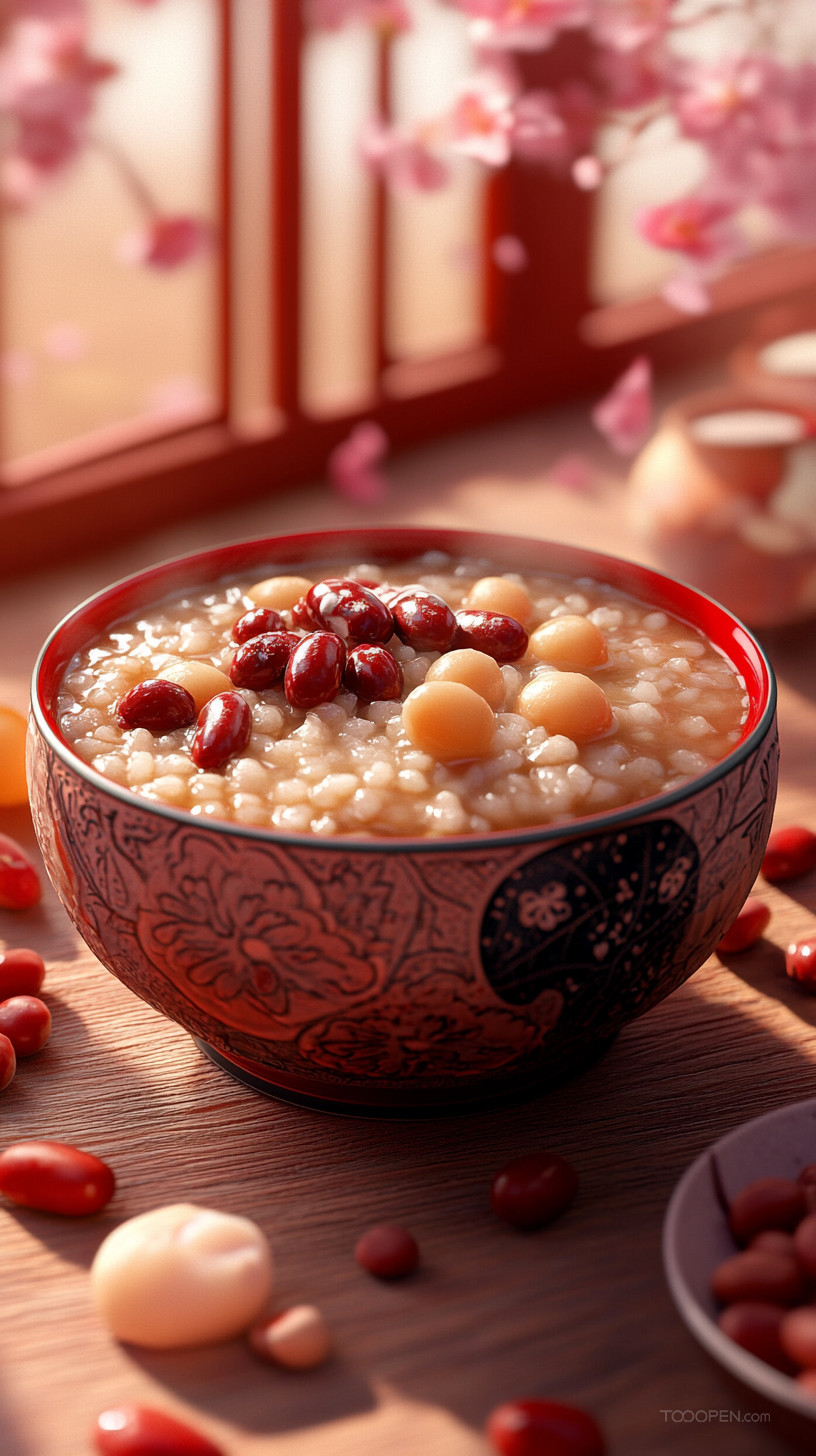 創(chuàng)意插畫(huà)設(shè)計(jì)之臘八節(jié)海報(bào)背景-02