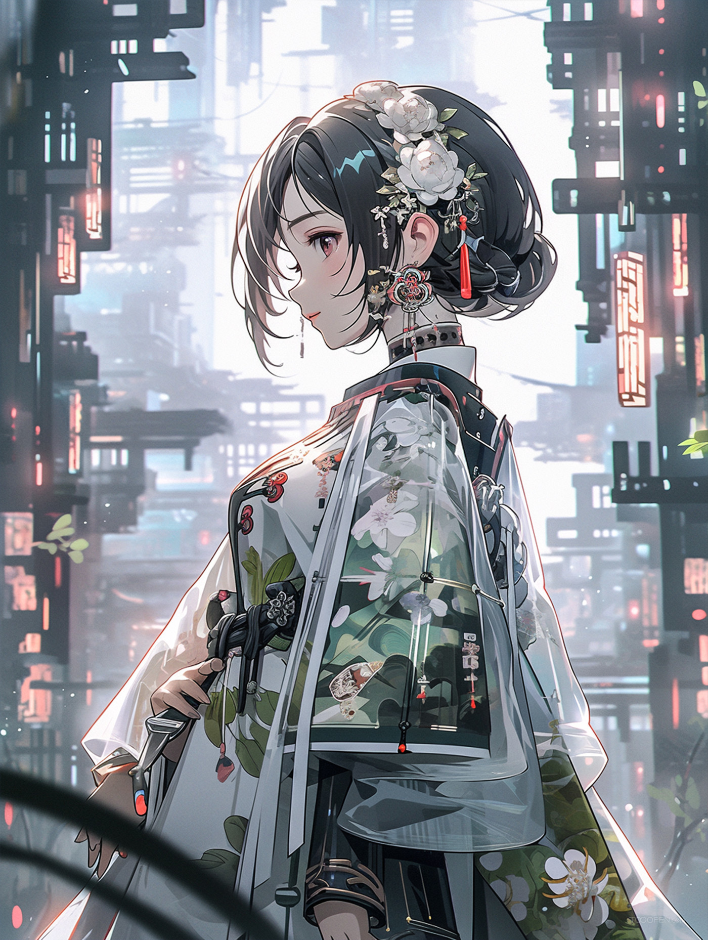 創(chuàng)意設(shè)計(jì)之日系風(fēng)漫畫美女-02