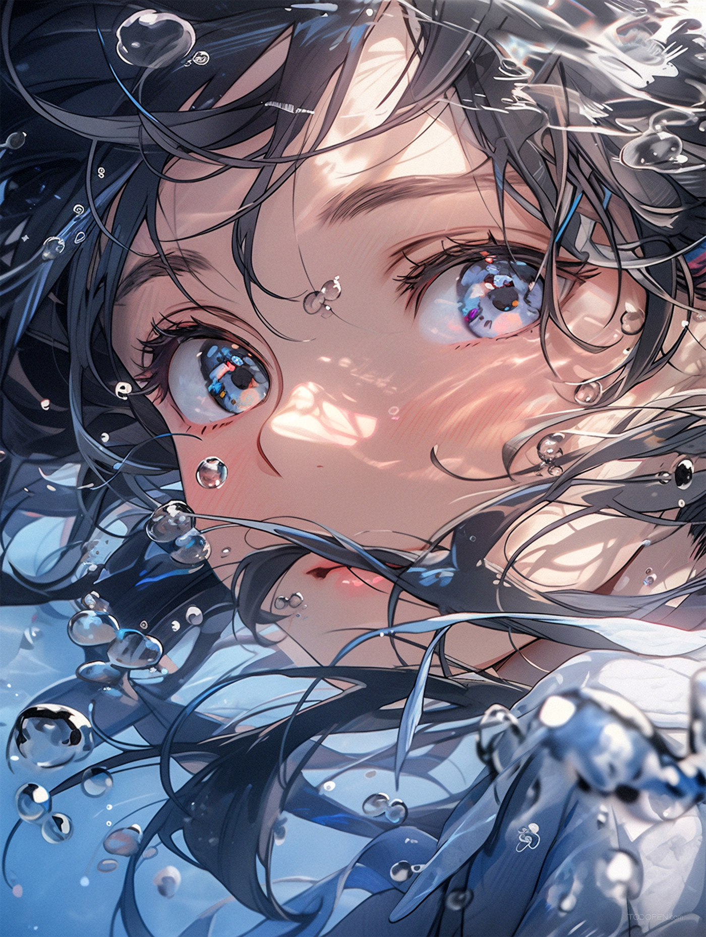 創(chuàng)意設(shè)計(jì)之水中少女漫畫-02