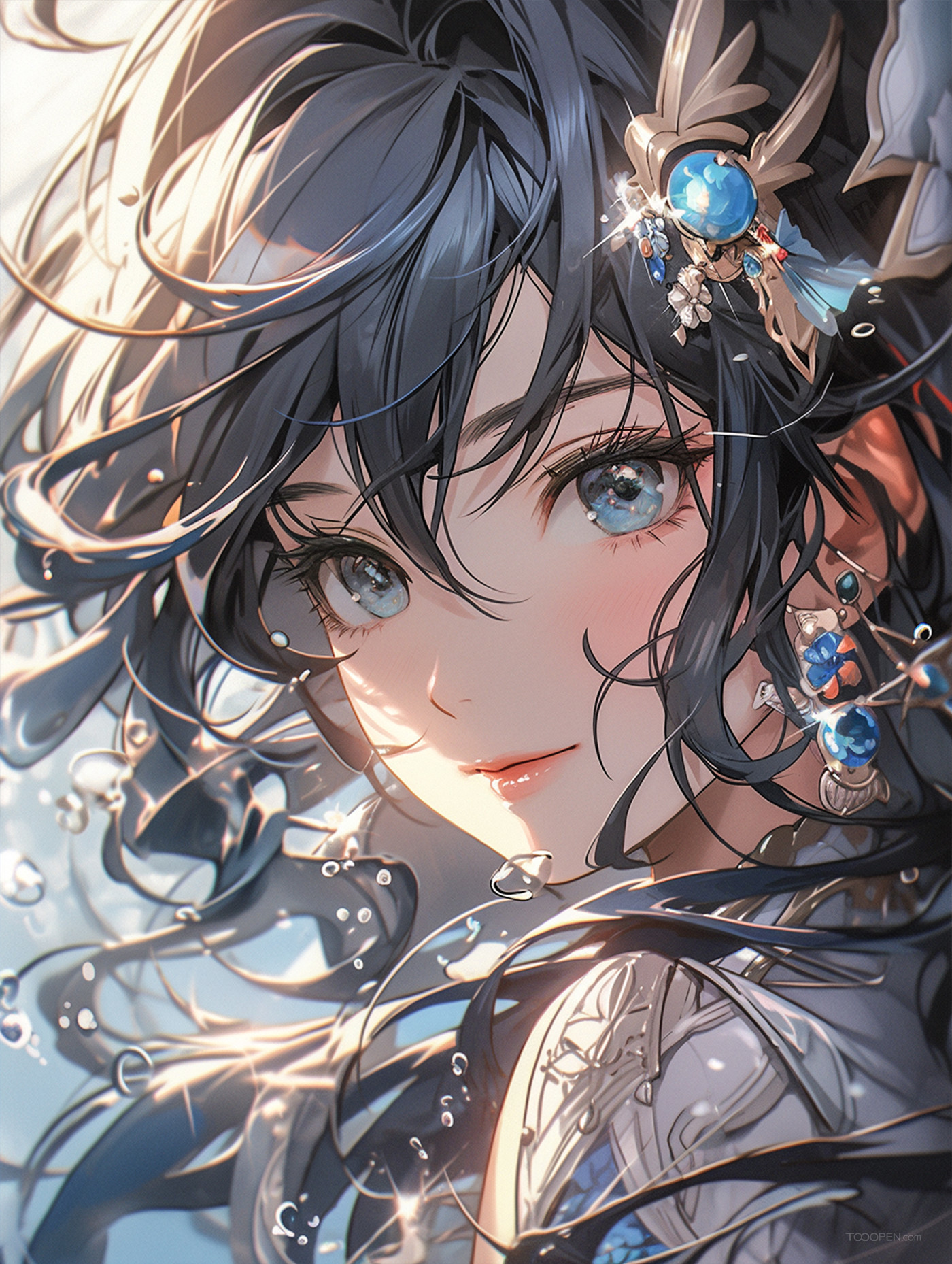 創(chuàng)意設(shè)計(jì)之水中少女漫畫-03