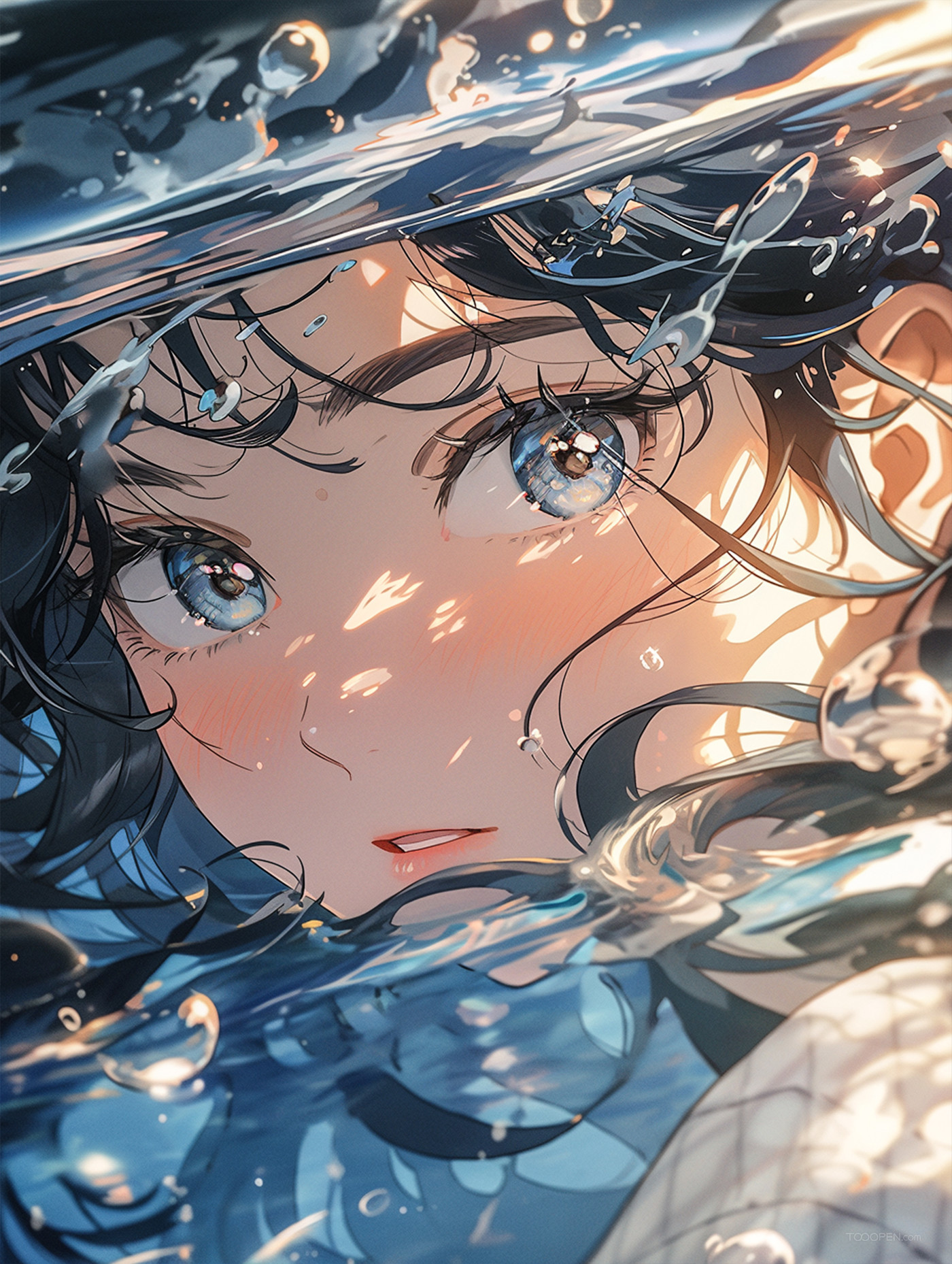 創(chuàng)意設(shè)計(jì)之水中少女漫畫-04