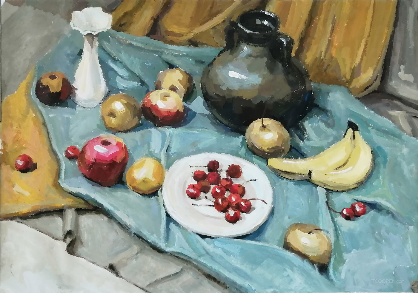 水粉靜物美術(shù)生繪畫作品-03