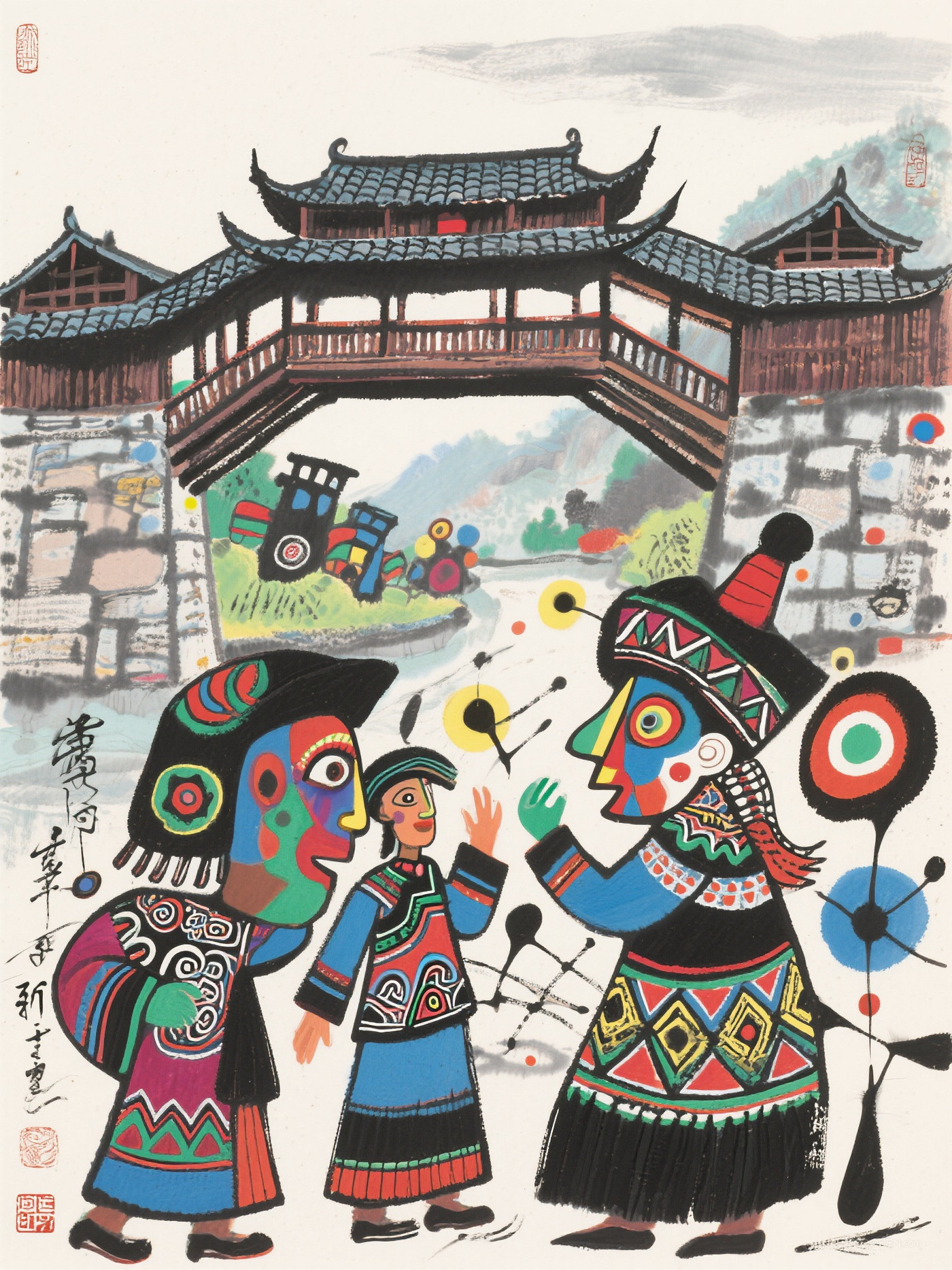 原創(chuàng)中國(guó)風(fēng)水墨人物藝術(shù)作品-02