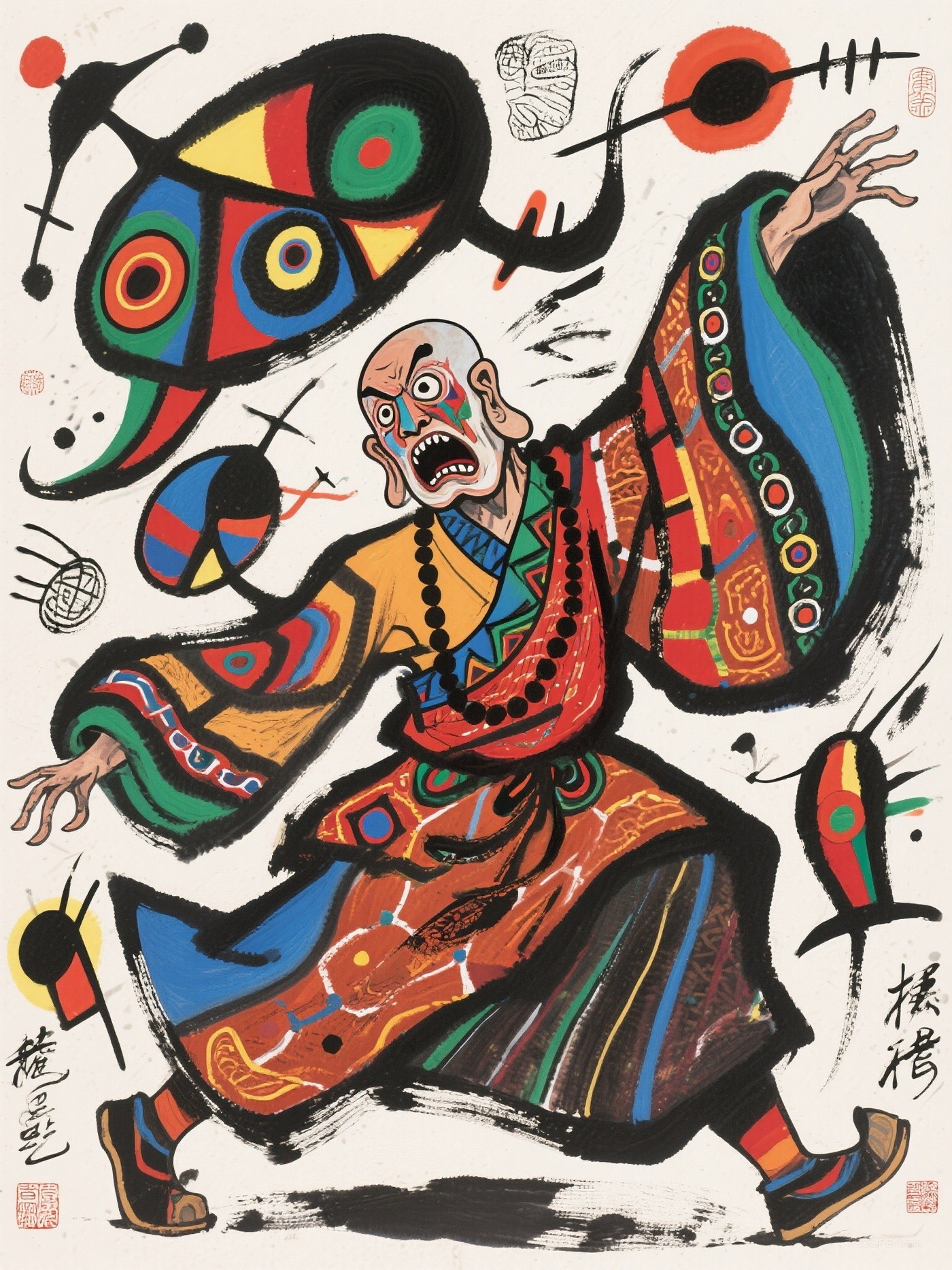原創(chuàng)中國(guó)風(fēng)水墨人物藝術(shù)作品-07